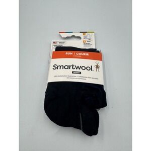 NWT Smartwool Merino Run Low Ankle Targeted Cushion Socks Unisex Large Black
